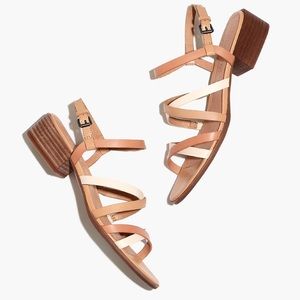 Madewell Color Block Strappy Leather Sandals